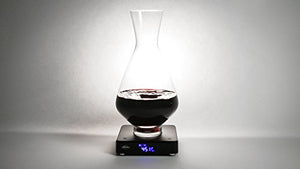 vSpin / Spiegelau Active Wine Decanter - Hand Assembled 100% Lead-free German Crystal – Electric Wine Aerator set – Original Patented Decanting Carafe – Elegant Wine Gift Luxury Wine accessories