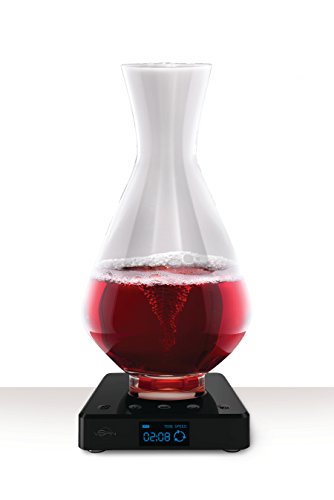 vSpin / Spiegelau Active Wine Decanter - Hand Assembled 100% Lead-free German Crystal – Electric Wine Aerator set – Original Patented Decanting Carafe – Elegant Wine Gift Luxury Wine accessories